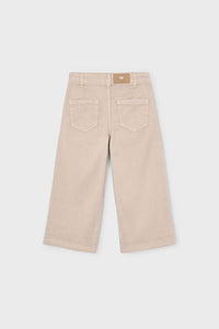 girls twill wide leg jean