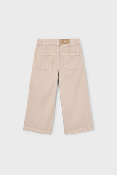 girls twill wide leg jean