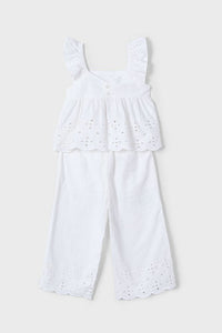girls eyelet tank + pant set