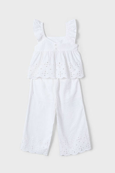 girls eyelet tank + pant set
