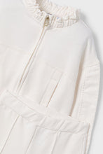 Load image into Gallery viewer, girls ruffle neck zip sweatsuit
