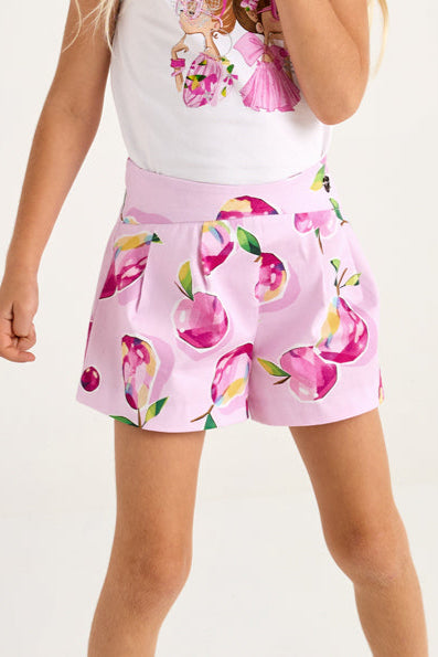 girls floral dress shorts cherries