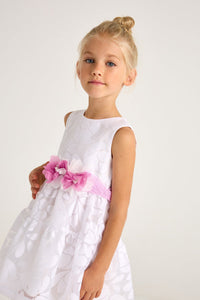 girls organza petal sash dress