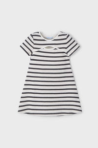 girls stripe rib dress