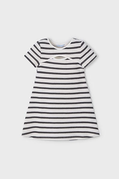 girls stripe rib dress
