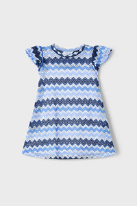 girls knit zig zag aline dress