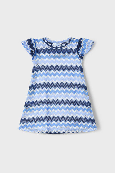 girls knit zig zag aline dress