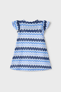 girls knit zig zag aline dress