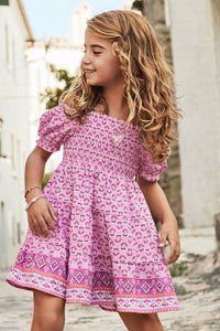girls floral smock dress