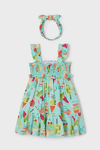 girls smocked icecream sundress + headband