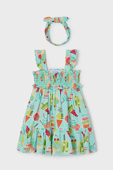 girls smocked icecream sundress + headband