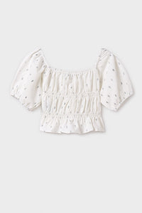 tween lurex smock top