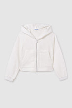 Load image into Gallery viewer, girls textured zip hoodie
