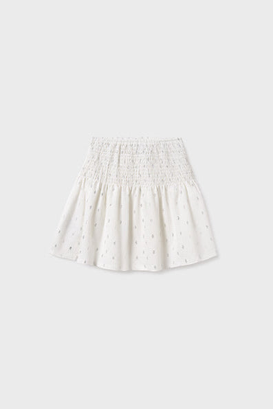 tween lurex smock waist skirt