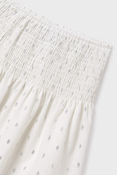 tween lurex smock waist skirt