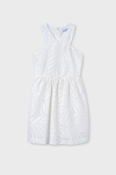 tween halter textured dress