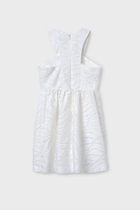 tween halter textured dress