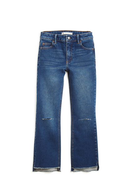 girls step hem flare jean