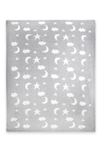 organic moon + star baby knit blanket