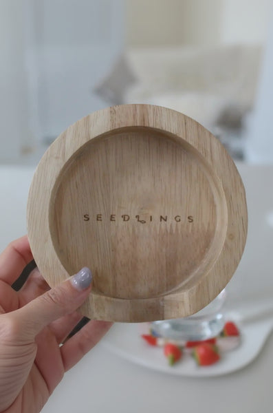 wooden coaster holder