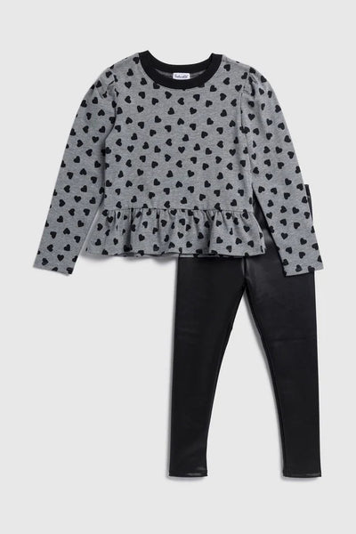 2pc heart top + legging set