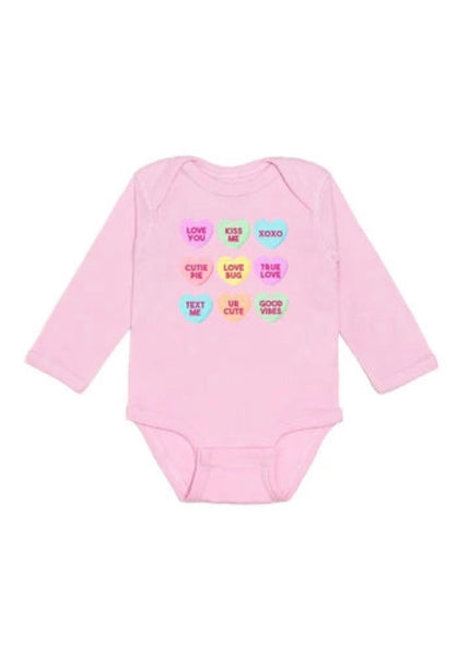 baby candy hearts bodysuit