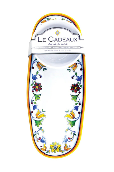 melamine bowl + tray set capri