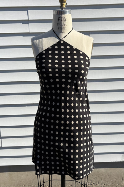dot halter dress