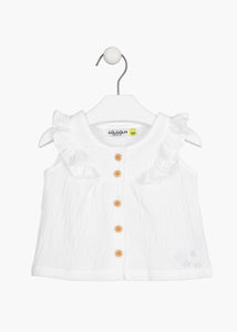 baby girl gauze button top