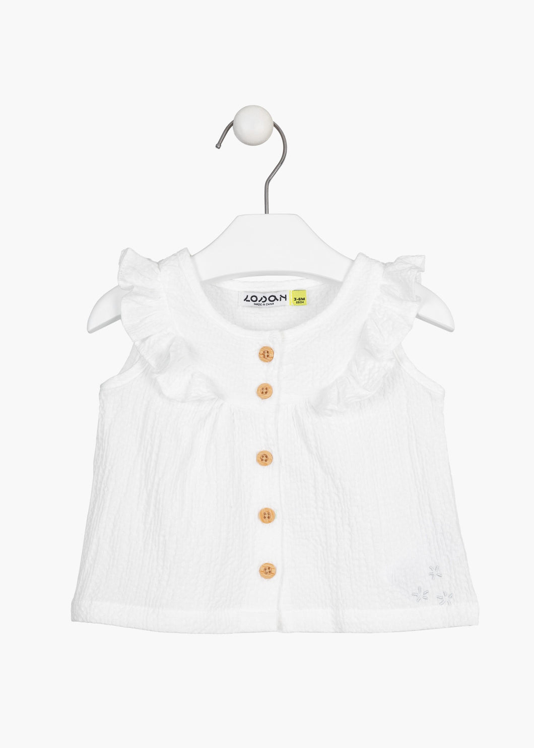 baby girl gauze button top