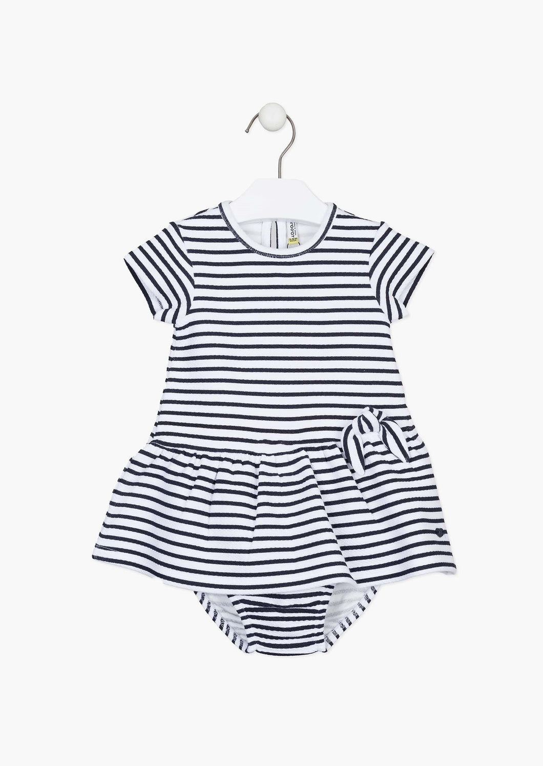 baby girl knit stripe dress + bloomer