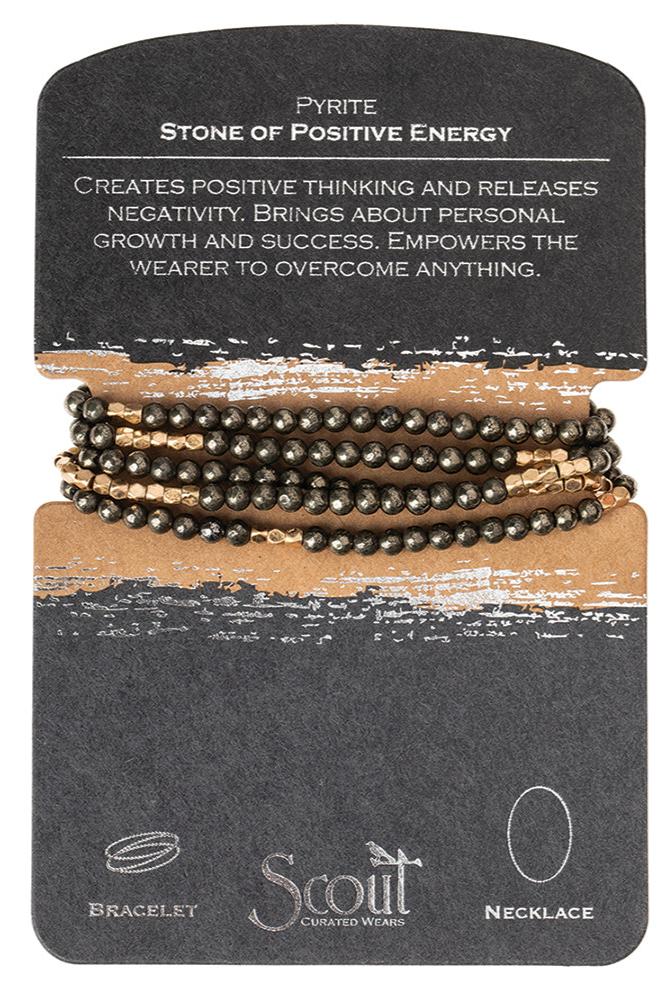 stone wrap brace/neck - pyrite