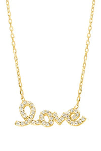 cz love necklace