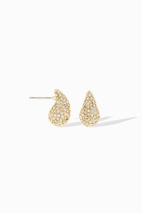 pave dome earring