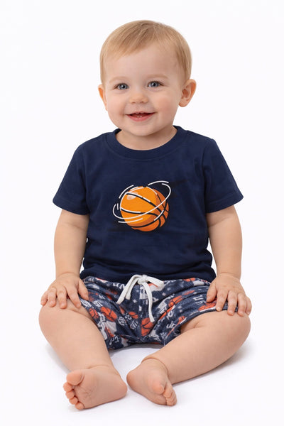 toddler basketball tee + short set