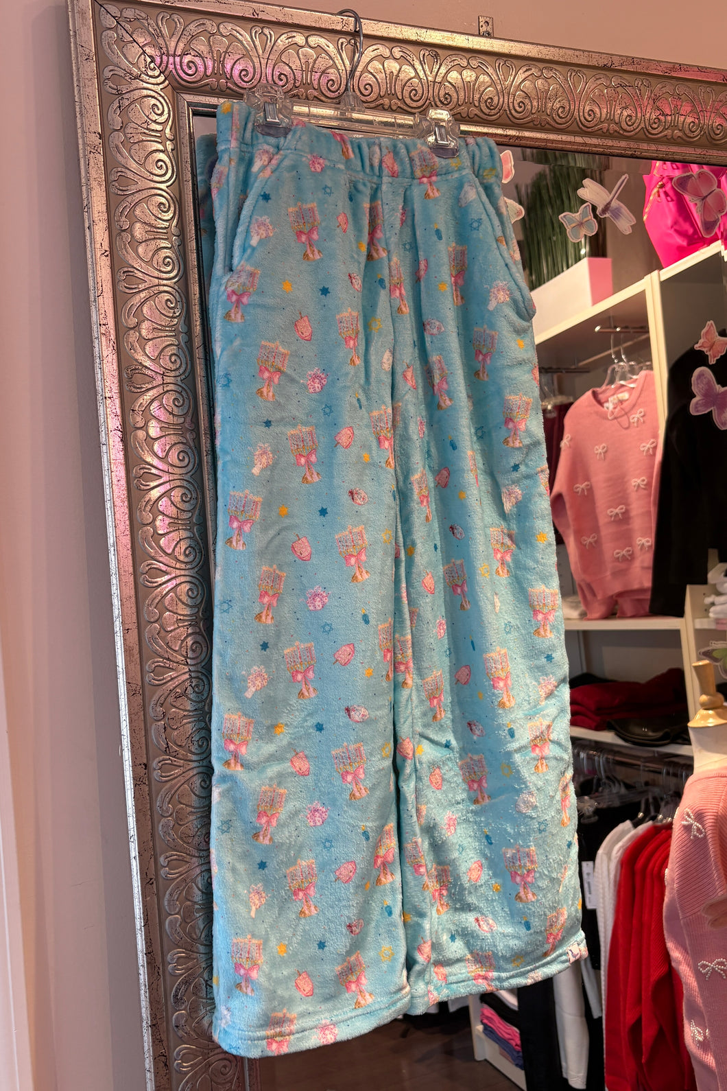 girls plush pant hannukkah