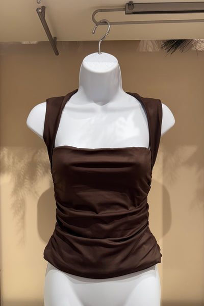 psquare neck jersey top