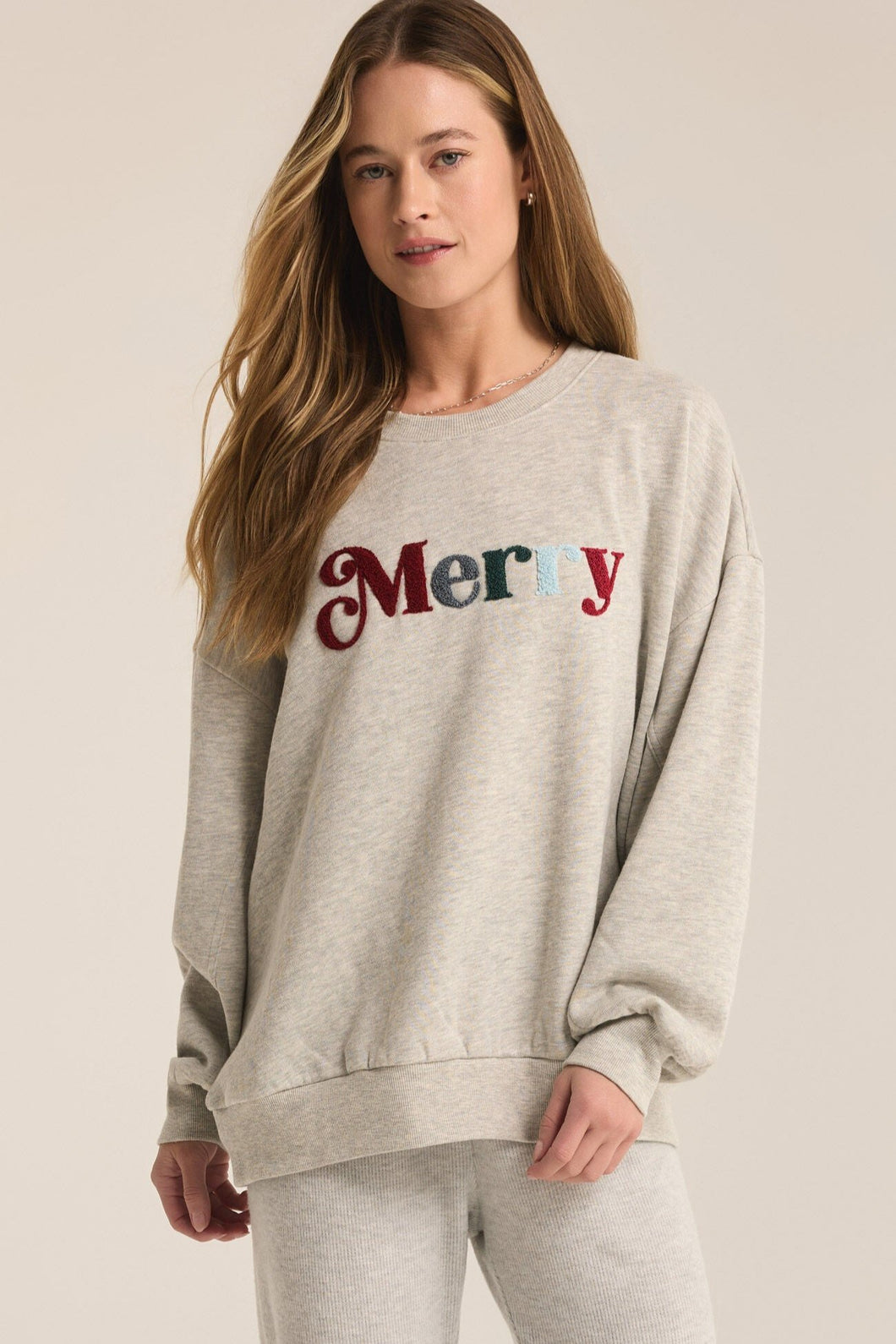 merry fleece sweatshirt