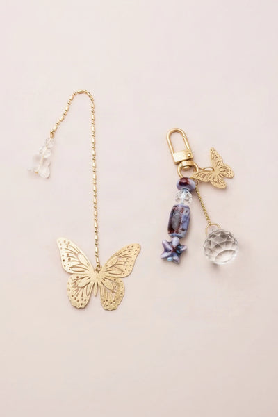 Bookmark + Keychain Set Butterfly
