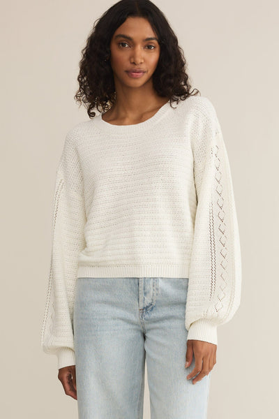 crochet crew sweater