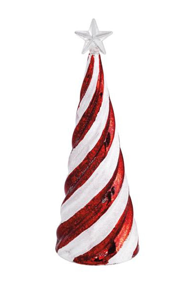 med candy cane glass tree