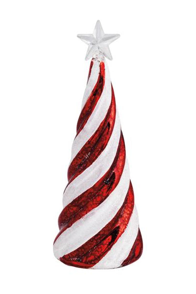 small candy cane glass tree