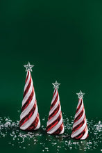 Load image into Gallery viewer, small candy cane glass tree

