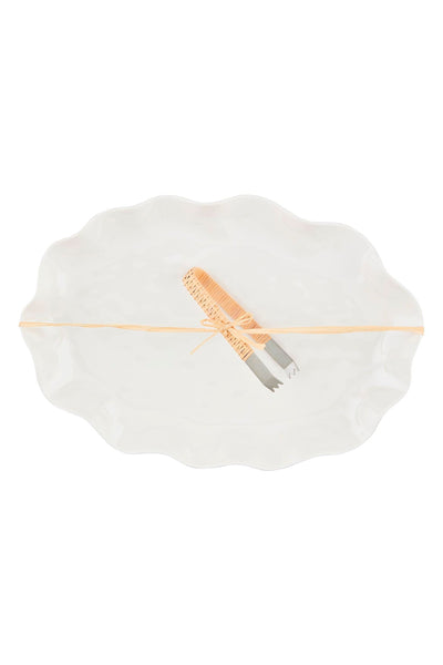 ruffled melamine platter