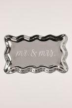 Load image into Gallery viewer, mr + mrs etched metal tray
