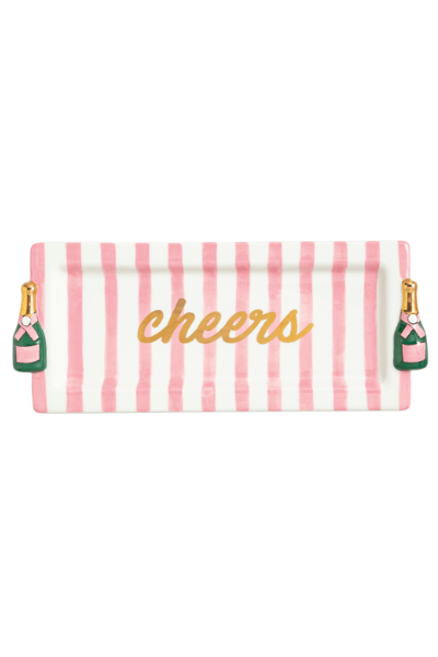 cheer champagne serving tray