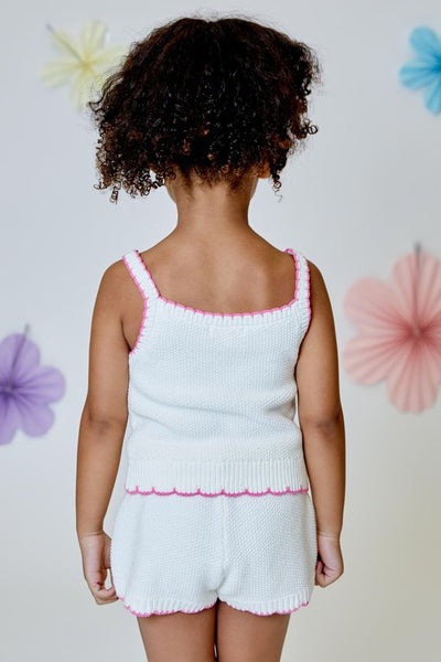 girls knit bow tank
