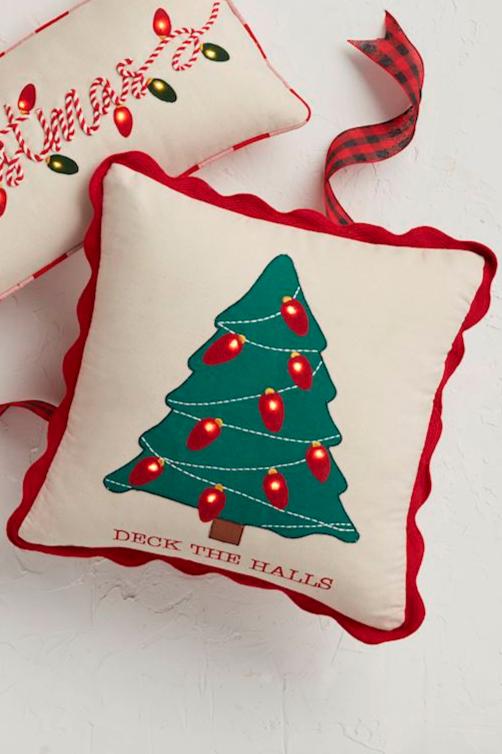 xmas light up pillow