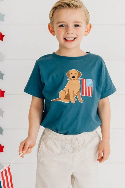 boys patriotic pup tee