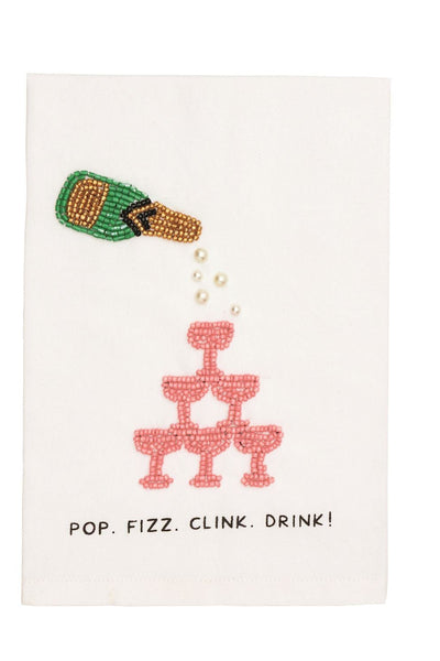 beaded bar towel